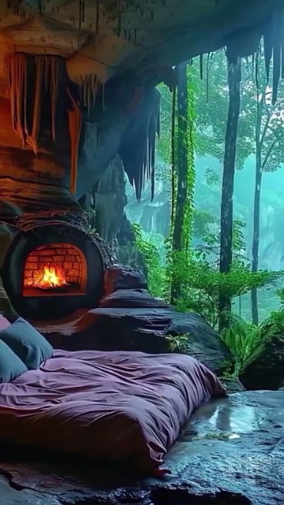 Resort Retreat Amidst Lush Greenery, Rainy Day Relaxation,