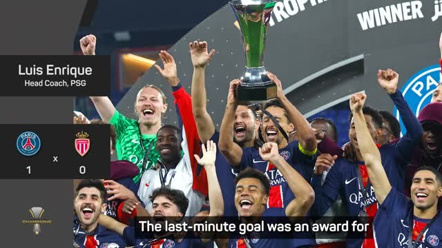 Enrique dedicates French Super Cup win to PSG fans