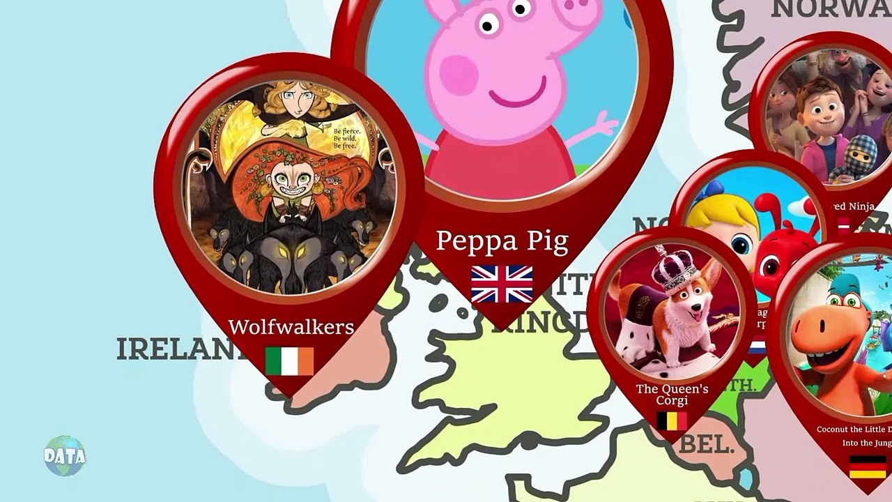 Cartoons From Different Countries Part 1-3 Data Around The World