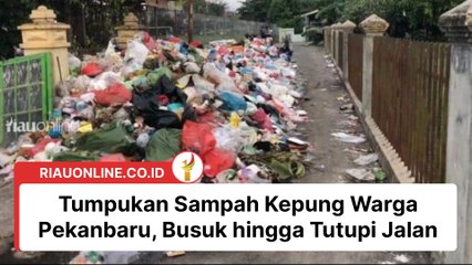 Tumpukan Sampah Kepung Warga Pekanbaru, Busuk hingga Tutupi Jalan