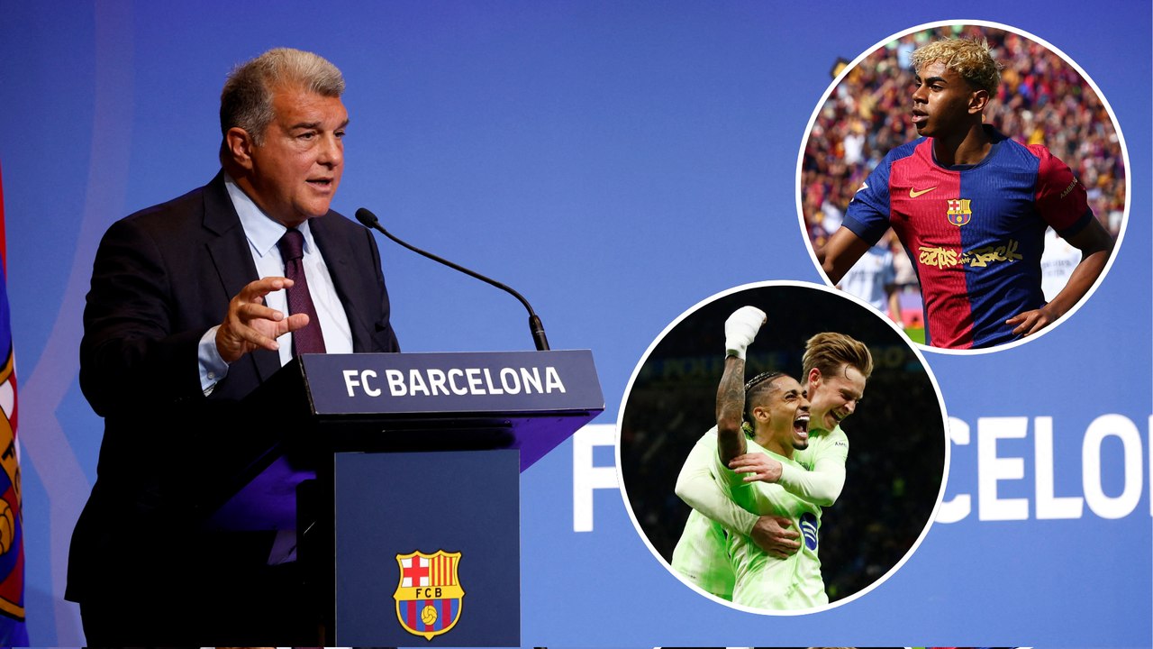 (VIDEO) El efusivo festejo de Joan Laporta tras la inscripción de Dani Olmo