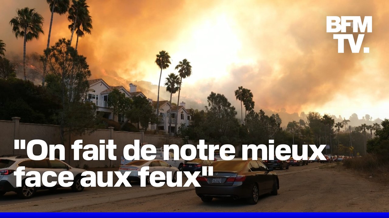 Incendies à Los Angeles: les habitants face à des feux impressionnants