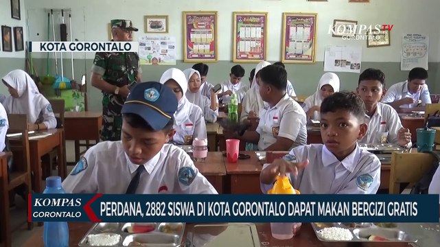 Peluncuran Perdana Program MBG, 2882 Siswa di Kota Gorontalo Dapat Makanan Bergizi