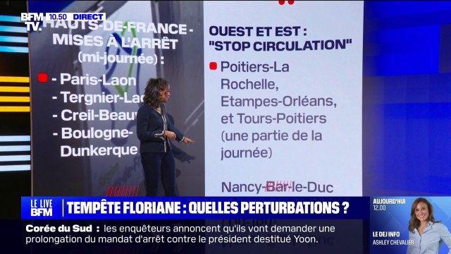 LES ÉCLAIREURS - Tempête Floriane: quelles perturbations sont à prévoir sur le réseau SNCF ?