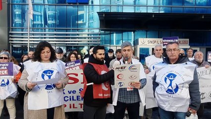 Sinop'ta sağlık çalışanlarından Aile Hekimliği Sözleşme ve Ödeme Yönetmeliğine tepki