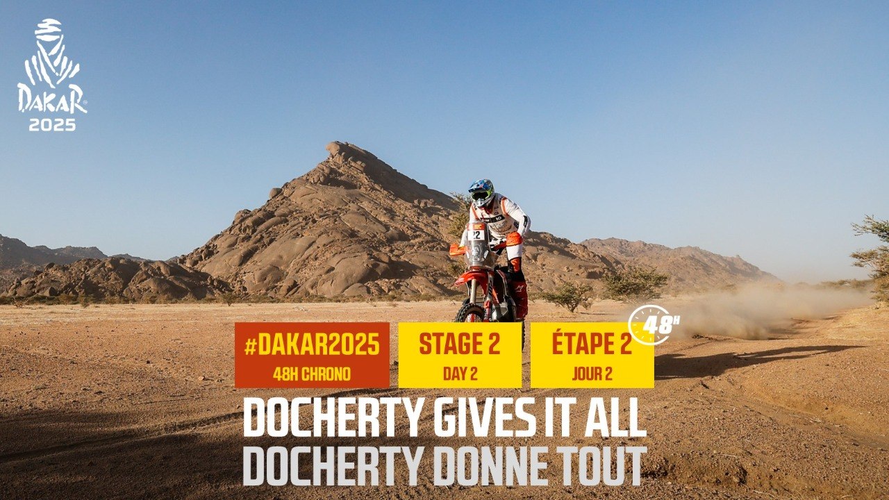 Docherty gives it all - Stage 2 - #Dakar2025