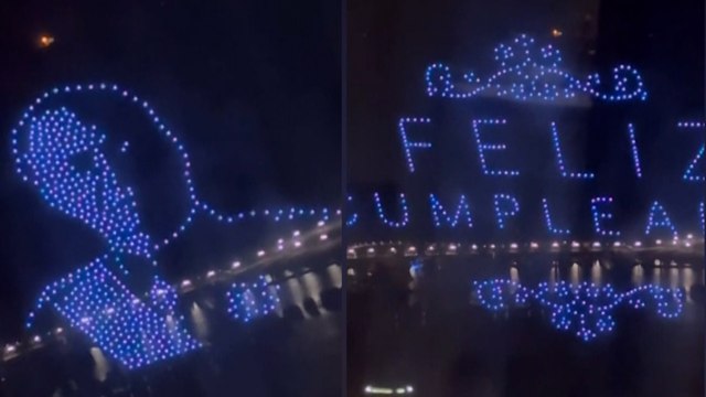 Homenaje al Rey Emérito Juan Carlos I por su cumpleaños con un espectáculo de drones en Abu Dabi