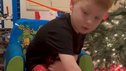 Little boy finally gets the 'Ninja Turtle' toy he has wanted for ages