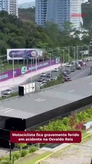 Motociclista fica gravemente ferido em acidente na Osvaldo Reis