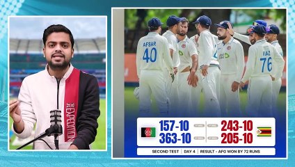 ZIM vs AFG: Rashid Khan finishes with career best figures of 7/66, AFG complete a Historical Win !
