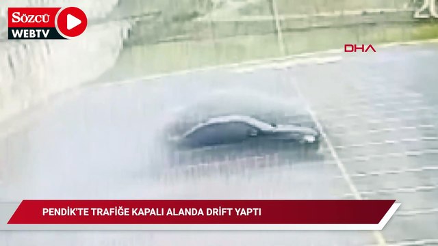 Pendik'te trafiğe kapalı alanda drift yapan sürücüye 46 bin 392 lira ceza