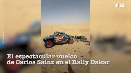 El espectacular vuelco de Carlos Sainz en el Rally Dakar