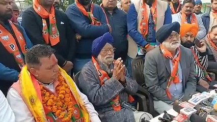 पूर्व विधायक हरभजन सिंह चीमा ने की प्रेस वार्ता