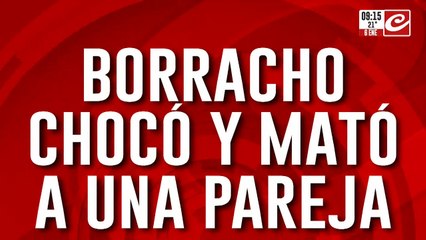 Borracho chocó y mató a una pareja que circulaba en motocicleta