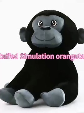 Cute soft plush simulation wild animal orangutan doll custom stuffed emulation orangutan.