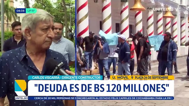 ​Empresas constructoras vuelven a protestas por deudas en la Alcaldía; Jhonny dice que hay un cronograma de pagos