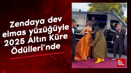 Zendaya, parmağındaki dev elmas yüzükle 2025 Altın Küre Ödülleri'ne katıldı