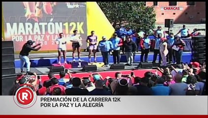 Gobierno de Caracas entregó premios a los ganadores de la Carrera 12K por la Paz y la Alegría