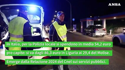 Polizia locale, la piu' cara e' in Liguria: 86,3 euro a testa