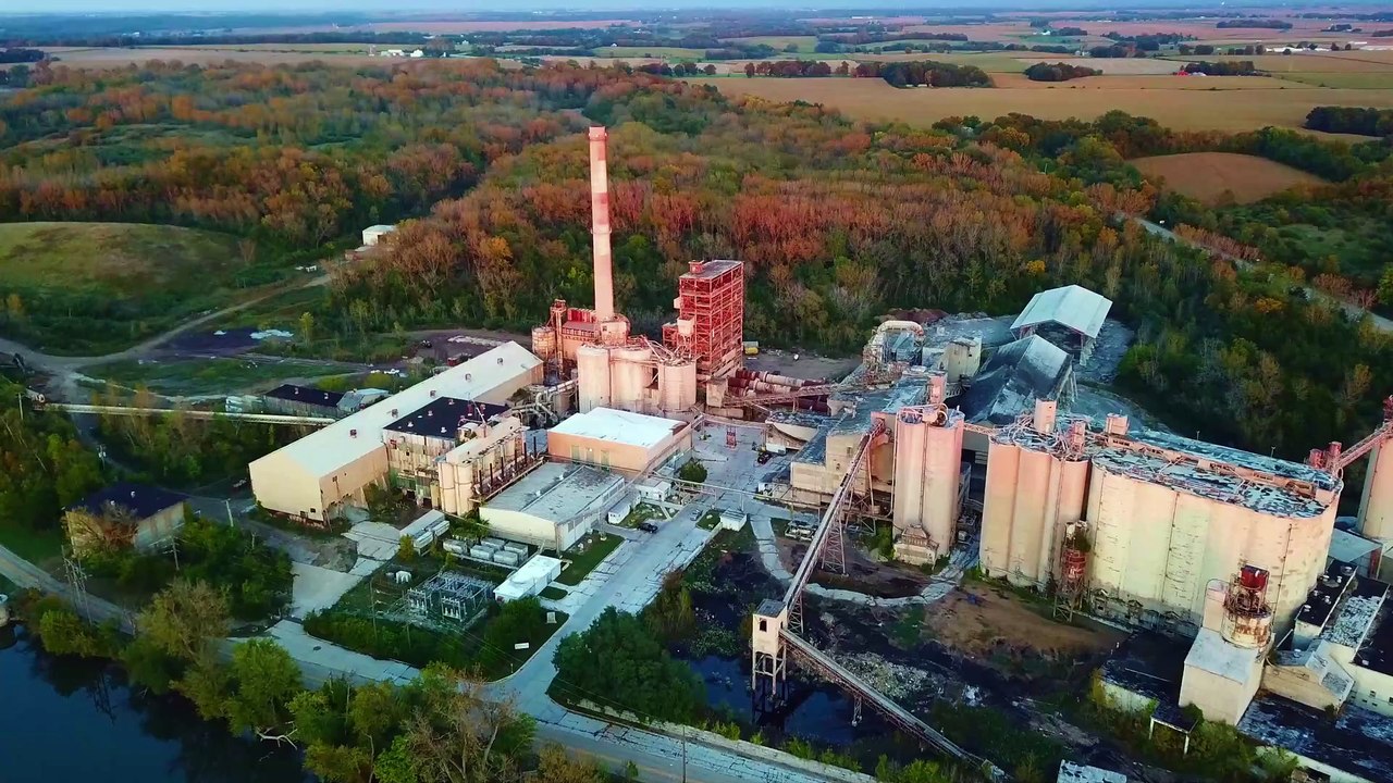 SEPT 24 2024  Cemment Plant on the Rock River Dixon IL 4k