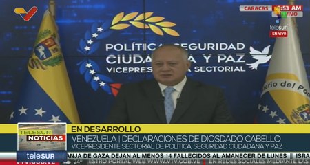 Ministro Diosdado Cabello presentó balance de seguridad
