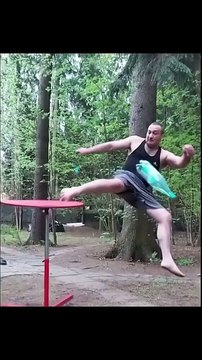 I aimed for the bottle, confident and bold,But the table struck back, plastic and cold.It wobbled and gro...Next time, I’ll think before I kick again... Follow @viraltechnic .. Only for informational purposes...DM for Credits or