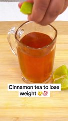 Cinnamon tea to lose weight 💪 #weightloss #remedy #homeremedy #cinnamontea #recipesofف #recipe