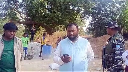 तोरपा विधायक आये एक्शन में, घटिया निर्माण में चलवाया बुलडोजर