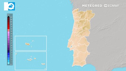 Uma nova depressão provocará mais chuva abundante em Portugal continental até quinta-feira