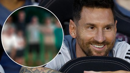 Messi disfrutando de sus vacaciones