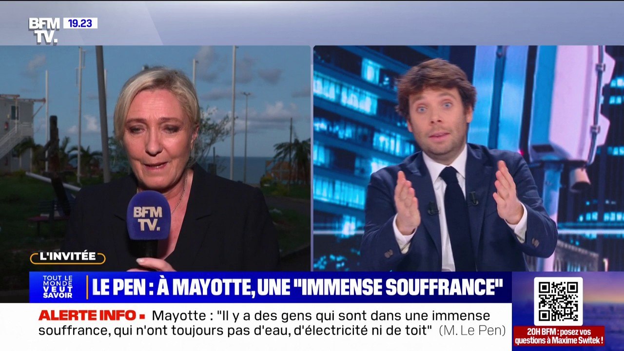 "C'est impossible": Marine Le Pen évoque la rentrée scolaire à Mayotte prévue le 20 janvier pour les élèves