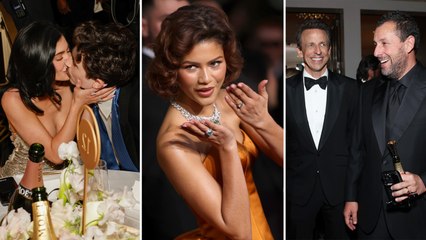 What TV Cameras Missed at the 2025 Golden Globes: Kylie Jenner & Timothée Chalamet, Zendaya's Ring & More | THR News Video