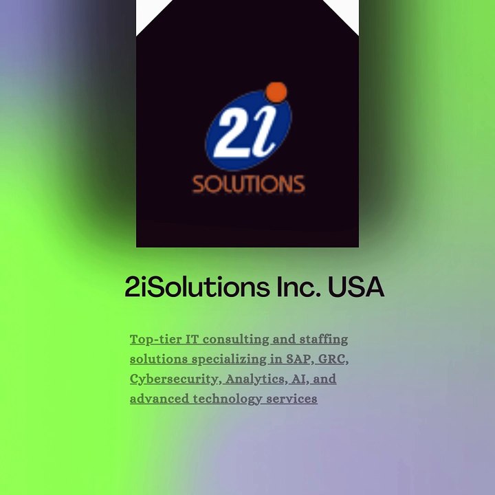 2iSolutions Inc. USA provides top-tier IT consulting and staffing solutions