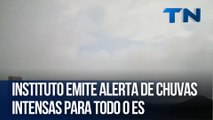 Instituto emite alerta de chuvas intensas para todo o ES