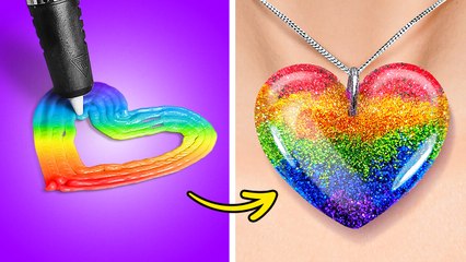 BIJOUX DIY FACILES ✨ AVEC PISTOLET À COLLE, RÉSINE ÉPOXY, STYLO 3D ET ARGILE POLYMÈRE !