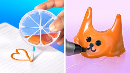 ACTIVITÉS SCOLAIRES AMUSANTES 🧡📚 CRÉEZ VOS FOURNITURES ARC-EN-CIEL