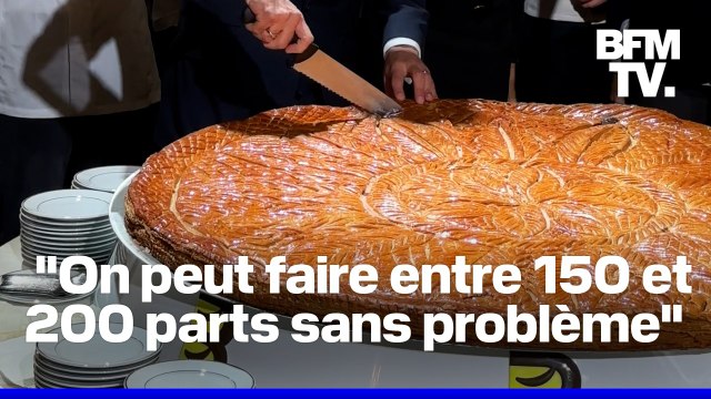 ROBIN DE BFM - Des boulangers préparent la galette des rois géante pour l'Élysée