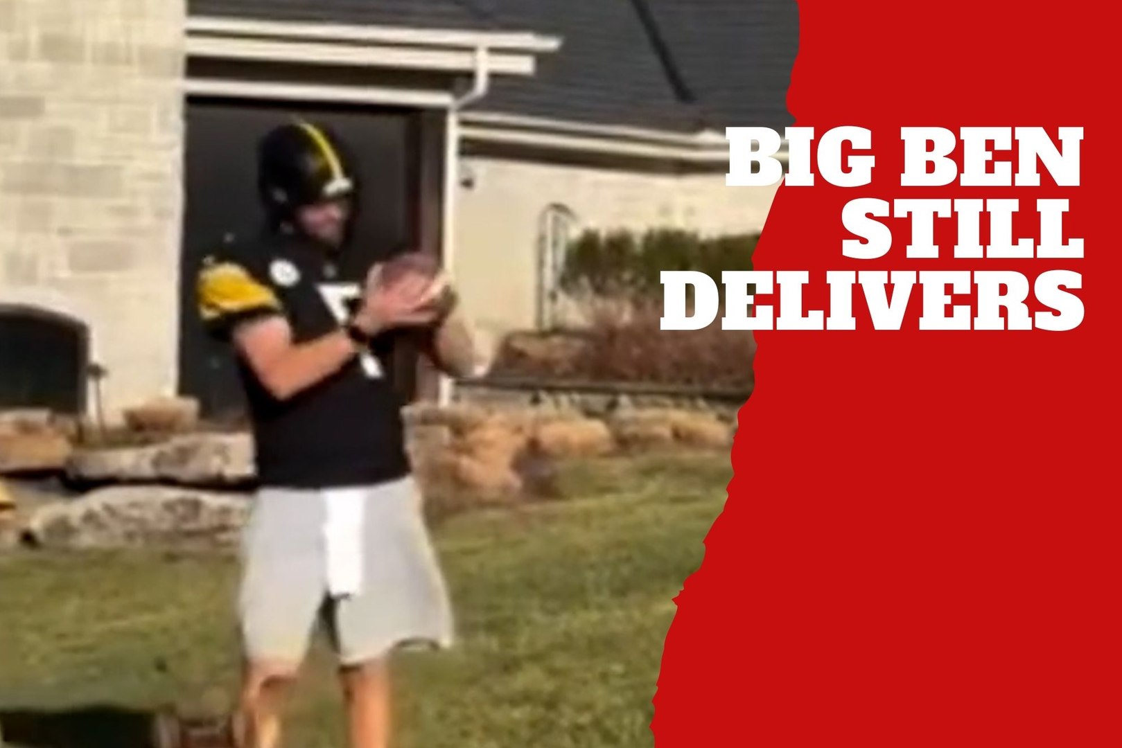 Big Ben suits up in Steelers gear to prove he's still got it at 42