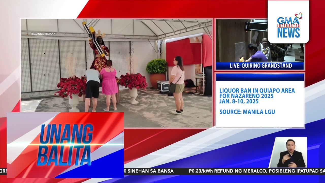 Mga replica ng Poong Hesus Nazareno sa Laoag at Balanga, inihahanda na rin para sa pista sa Huwebes | Unang Balita
