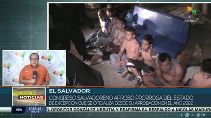 Congreso aprobó prórroga de estado de excepción en El Salvador