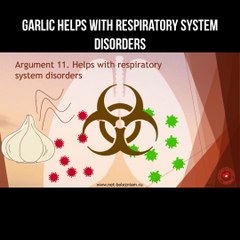 Garlic helps with respiratory system disorders