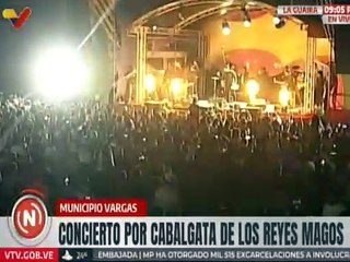 Pueblo guaireño disfruta en alegría concierto por la cabalgata de los Reyes Magos