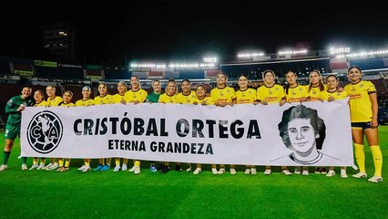 Cristóbal Ortega es homenajeado en el América vs Cruz Azul de la Liga MX Femenil