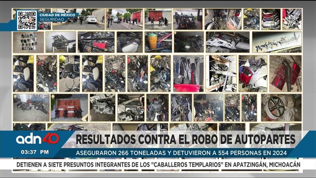 Autoridades de la CDMX aseguraron 266 toneladas de piezas robadas y detuvieron a 554 personas