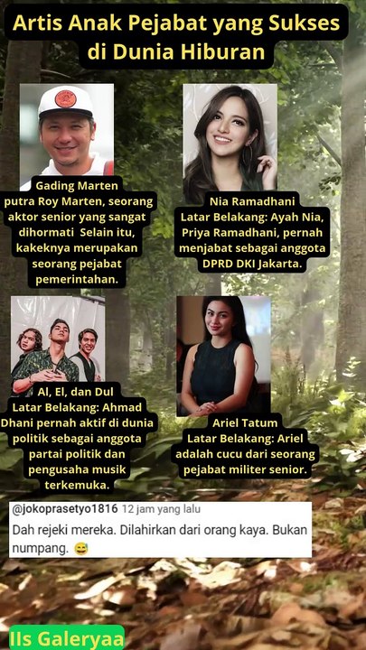 4 Artis Anak Pejabat yang Sukses di Dunia Hiburan, Siapa Saja #entertain