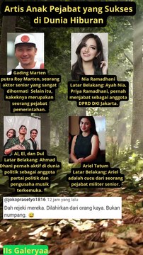 4 Artis Anak Pejabat yang Sukses di Dunia Hiburan, Siapa Saja #entertain