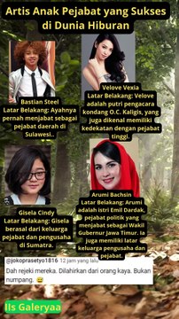 4 Artis Anak Pejabat yang Sukses di Dunia Hiburan, Siapa Saja part 5#entertain