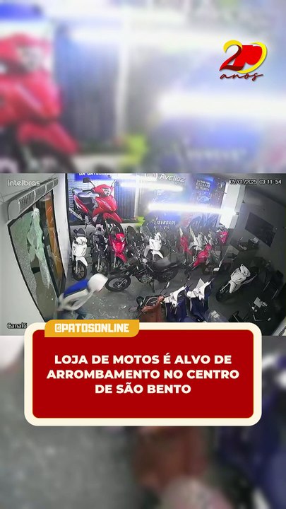 Loja de motos é alvo de arrombamento no Centro de São Bento