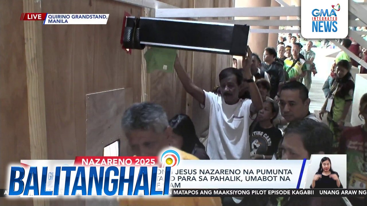 Mga deboto ng Poong Jesus Nazareno na pumunta sa Quirino Grandstand para sa Pahalik, umabot na sa halos 5,000 as of 9 AM | Balitanghali
