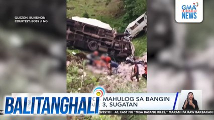 2, patay matapos mahulog sa bangin ang 2 sasakyan; 3, sugatan | Balitanghali